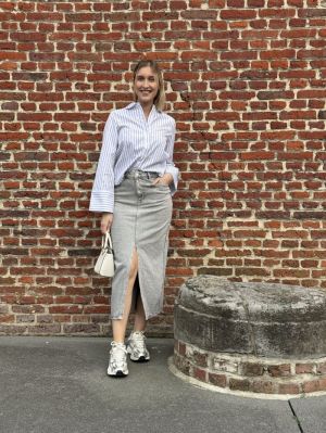 VIJAF HW MIDI DENIM SKIRT-NOOS 193579005 Light