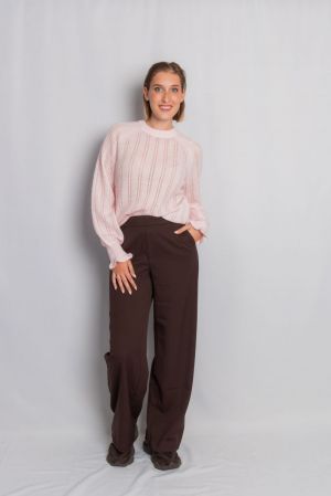 YASORIMA LS WOOL BLEND KNIT PU 298238 Orchid P