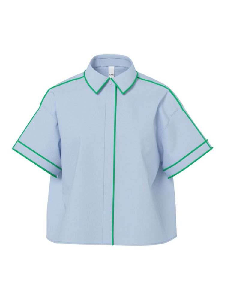 YASLEE SS PIPING SHIRT 222150001 Skywa