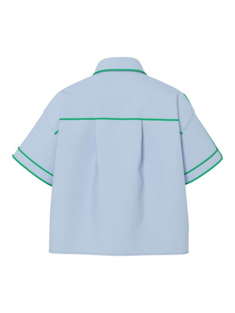 YASLEE SS PIPING SHIRT 222150001 Skywa