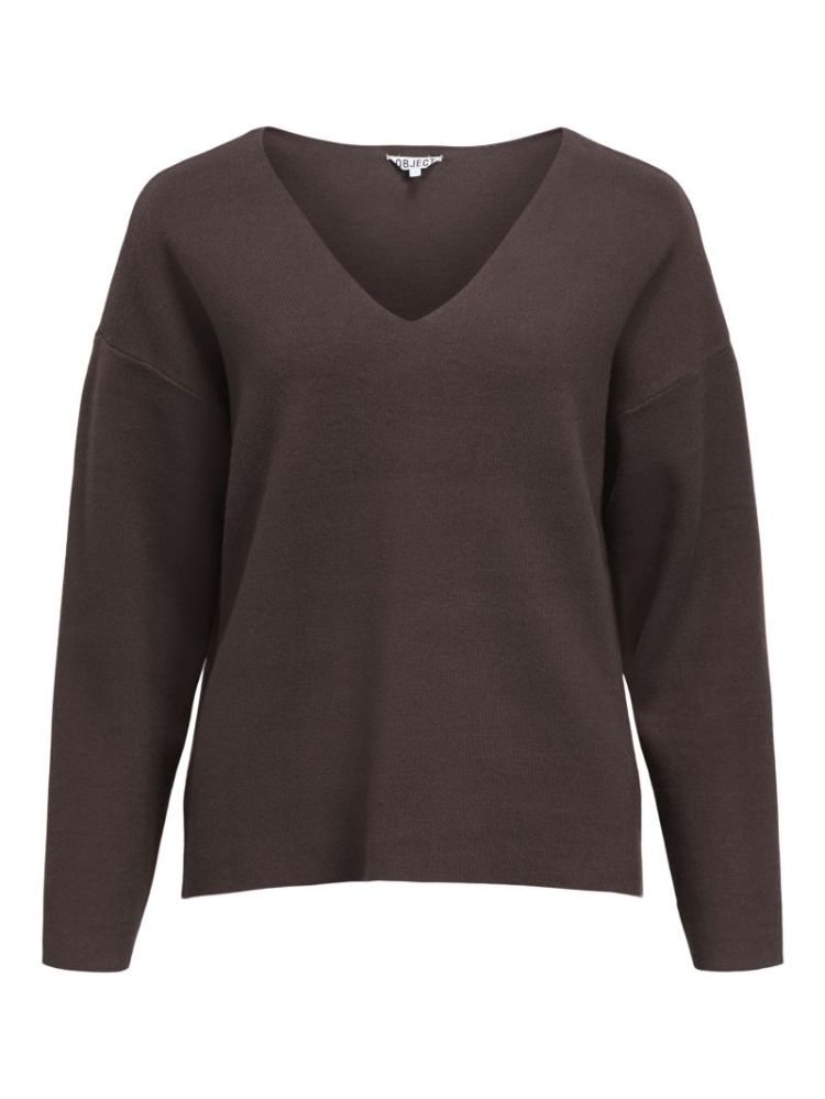 OBJREYNARD V-NECK PULLOVER NOO 303967 Seal Bro