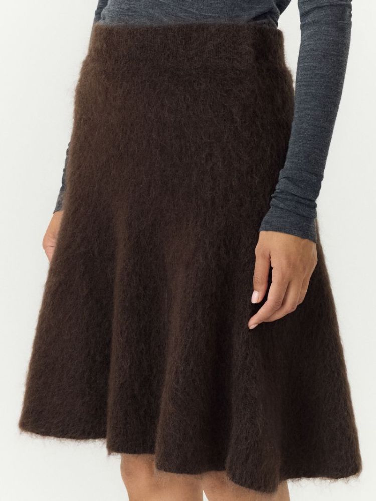 YASTILDE HW MOHAIR BLEND KNIT 242475001 Mole/